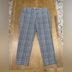 J. Jill Women's Charcoal Checkered Joggers